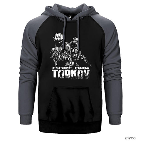 Escape From Tarkov Bear Team Çift Renk Reglan Kol Sweatshirt / Hoodie