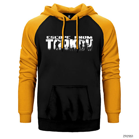 Escape from Tarkov Logo Çift Renk Reglan Kol Sweatshirt / Hoodie