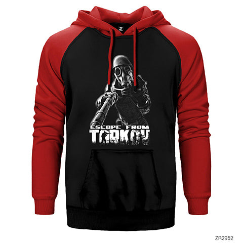 Escape from Tarkov Middle Finger Çift Renk Reglan Kol Sweatshirt / Hoodie