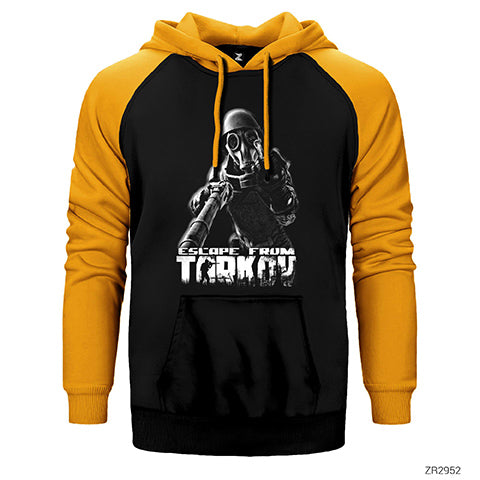 Escape from Tarkov Middle Finger Çift Renk Reglan Kol Sweatshirt / Hoodie