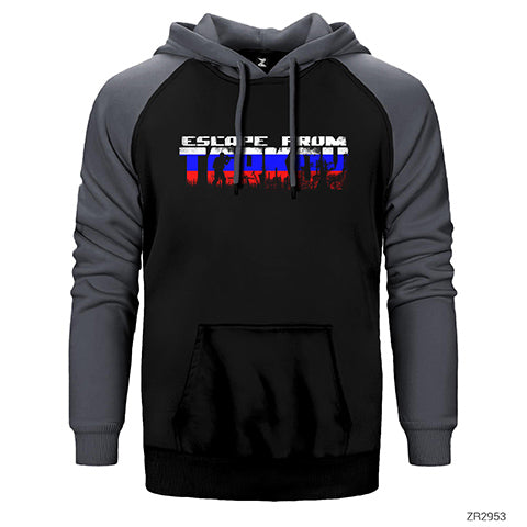 Escape from Tarkov Russia Çift Renk Reglan Kol Sweatshirt / Hoodie