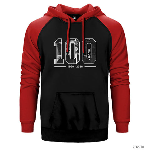 Atatürk TBMM 100. Yıl Çift Renk Reglan Kol Sweatshirt / Hoodie