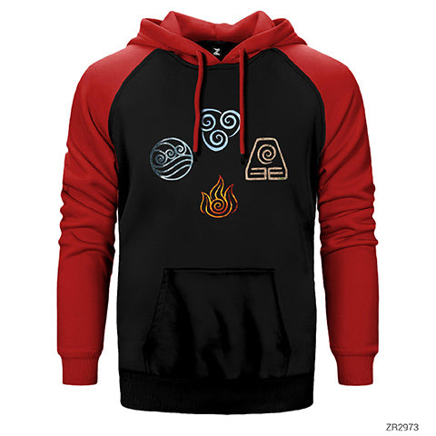 Avatar the Last Air Elements Çift Renk Reglan Kol Sweatshirt / Hoodie