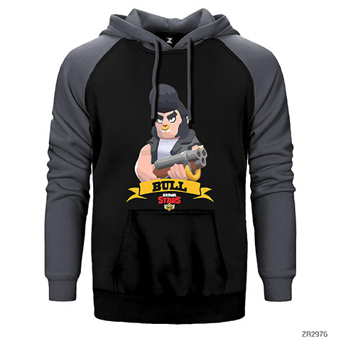 Brawl Stars Bull Çift Renk Reglan Kol Sweatshirt / Hoodie
