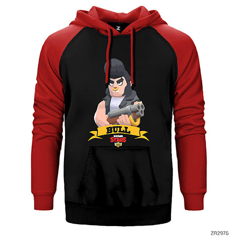 Brawl Stars Bull Çift Renk Reglan Kol Sweatshirt / Hoodie