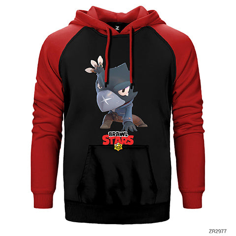 Brawl Stars Crow Çift Renk Reglan Kol Sweatshirt / Hoodie