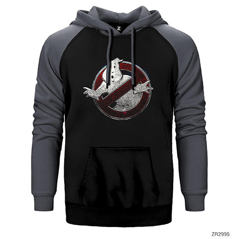 Ghostbuster Splash Çift Renk Reglan Kol Sweatshirt / Hoodie