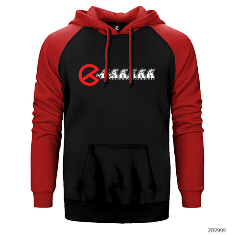 Ghostbusters Pacman Çift Renk Reglan Kol Sweatshirt / Hoodie