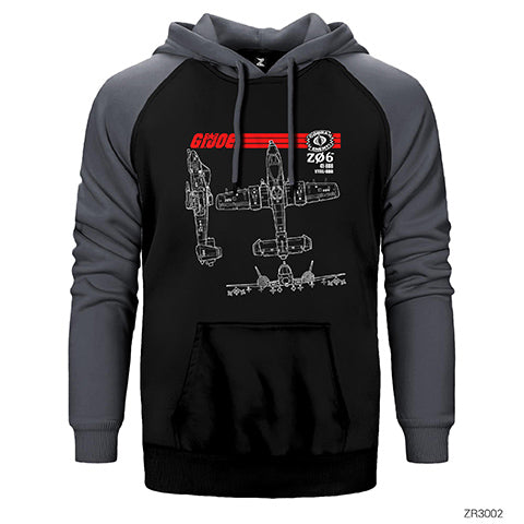 GI Joe Cobra Çift Renk Reglan Kol Sweatshirt / Hoodie