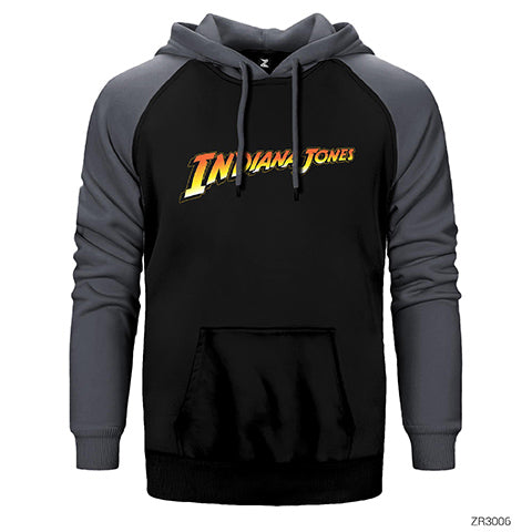 Indiana Jones Çift Renk Reglan Kol Sweatshirt / Hoodie