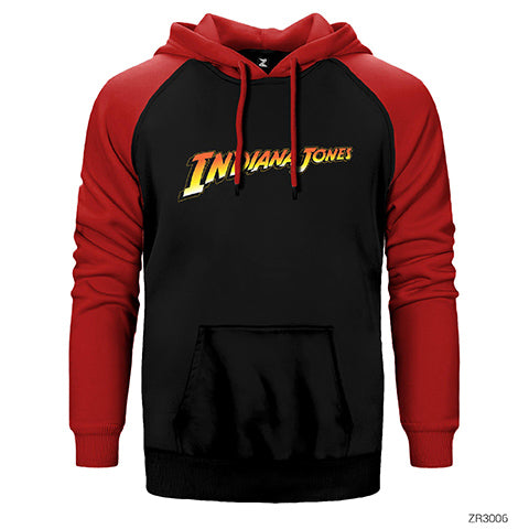 Indiana Jones Çift Renk Reglan Kol Sweatshirt / Hoodie