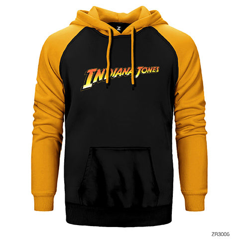 Indiana Jones Çift Renk Reglan Kol Sweatshirt / Hoodie