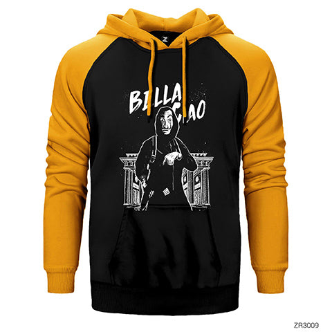 La Casa de Papel Bella Çift Renk Reglan Kol Sweatshirt / Hoodie