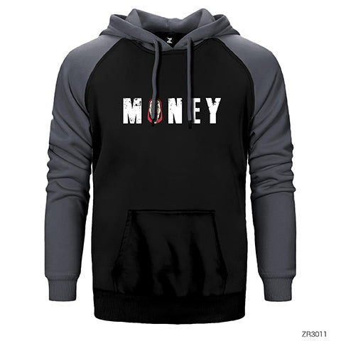 La Casa de Papel Money Çift Renk Reglan Kol Sweatshirt / Hoodie