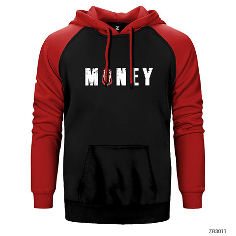 La Casa de Papel Money Çift Renk Reglan Kol Sweatshirt / Hoodie