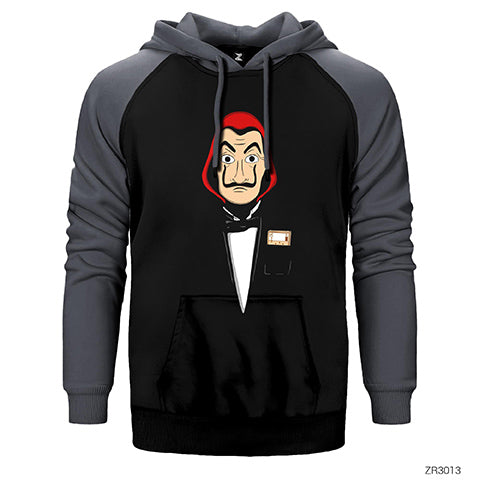 La Casa de Papel Suite Çift Renk Reglan Kol Sweatshirt / Hoodie