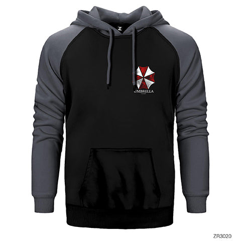 Resident Evil Umbrella Corp Çift Renk Reglan Kol Sweatshirt / Hoodie
