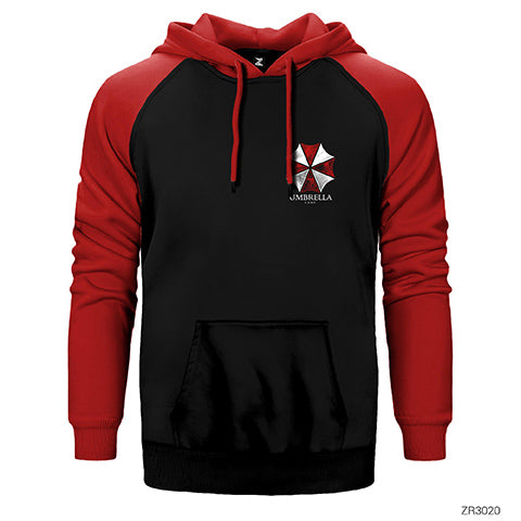 Resident Evil Umbrella Corp Çift Renk Reglan Kol Sweatshirt / Hoodie
