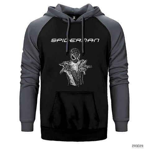 Spiderman Amazing Sketched Çift Renk Reglan Kol Sweatshirt / Hoodie