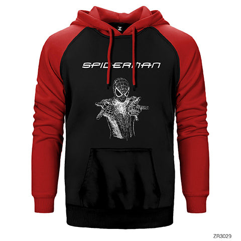 Spiderman Amazing Sketched Çift Renk Reglan Kol Sweatshirt / Hoodie