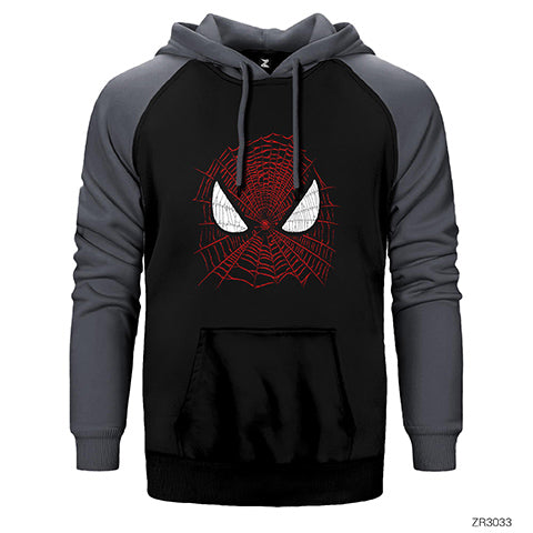 Spiderman Nets Çift Renk Reglan Kol Sweatshirt / Hoodie