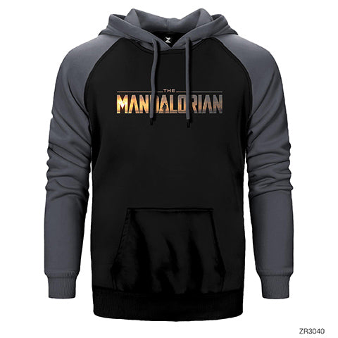 The Mandalorian Logo Çift Renk Reglan Kol Sweatshirt / Hoodie