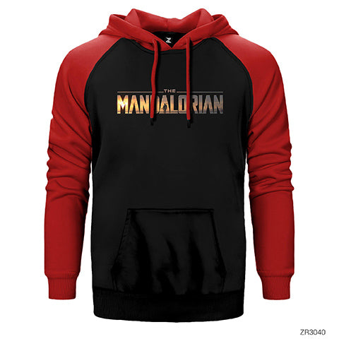 The Mandalorian Logo Çift Renk Reglan Kol Sweatshirt / Hoodie