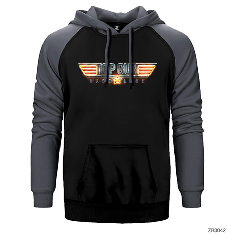 Top Gun Hard Lock Çift Renk Reglan Kol Sweatshirt / Hoodie