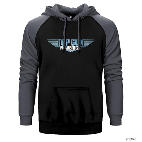 Top Gun Maverick Çift Renk Reglan Kol Sweatshirt / Hoodie