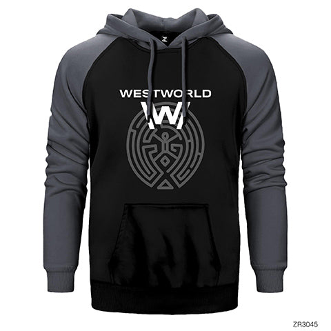 Westworld Point Çift Renk Reglan Kol Sweatshirt / Hoodie