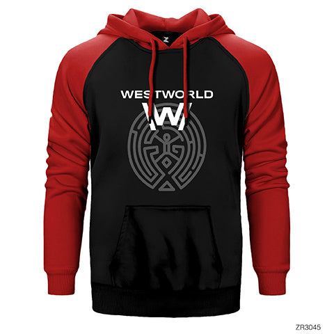 Westworld Point Çift Renk Reglan Kol Sweatshirt / Hoodie