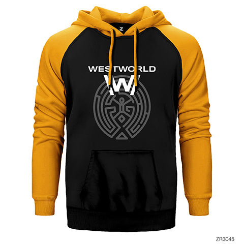 Westworld Point Çift Renk Reglan Kol Sweatshirt / Hoodie