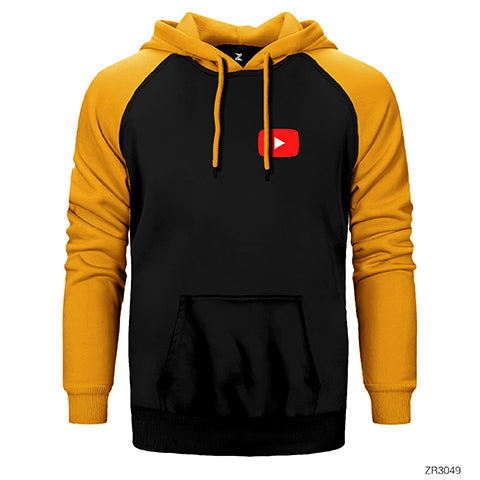 Youtube Çift Renk Reglan Kol Sweatshirt / Hoodie