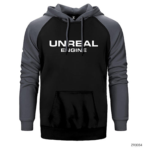 Unreal Engine Çift Renk Reglan Kol Sweatshirt / Hoodie