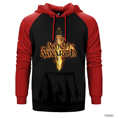 Amon Amarth Sword Çift Renk Reglan Kol Sweatshirt / Hoodie