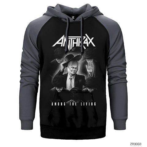 Anthrax Among The Living Çift Renk Reglan Kol Sweatshirt / Hoodie