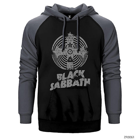 Black Sabbath Band Cross Paranoid Çift Renk Reglan Kol Sweatshirt / Hoodie