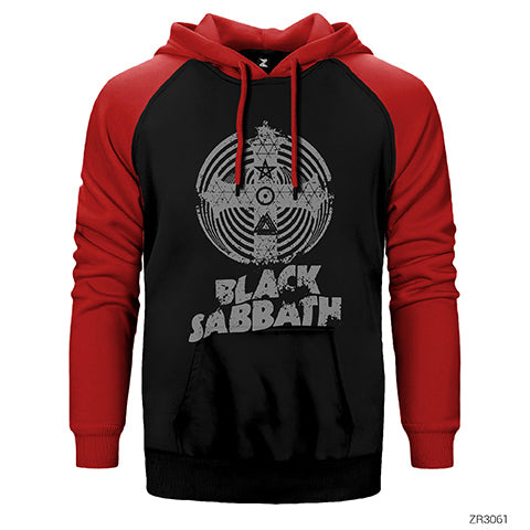 Black Sabbath Band Cross Paranoid Çift Renk Reglan Kol Sweatshirt / Hoodie