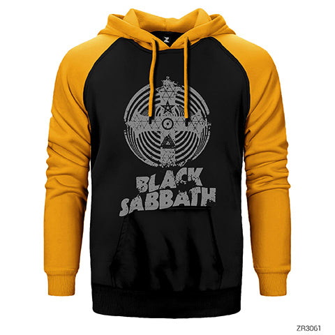 Black Sabbath Band Cross Paranoid Çift Renk Reglan Kol Sweatshirt / Hoodie