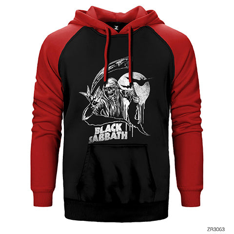 Black Sabbath in Dark Çift Renk Reglan Kol Sweatshirt / Hoodie