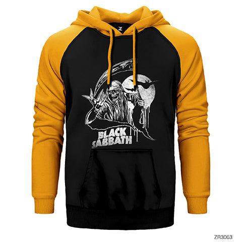Black Sabbath in Dark Çift Renk Reglan Kol Sweatshirt / Hoodie