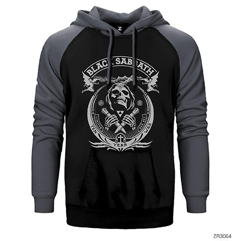 Black Sabbath Ten Year War Çift Renk Reglan Kol Sweatshirt / Hoodie