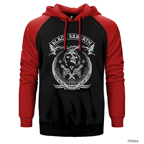 Black Sabbath Ten Year War Çift Renk Reglan Kol Sweatshirt / Hoodie