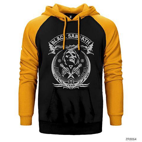 Black Sabbath Ten Year War Çift Renk Reglan Kol Sweatshirt / Hoodie