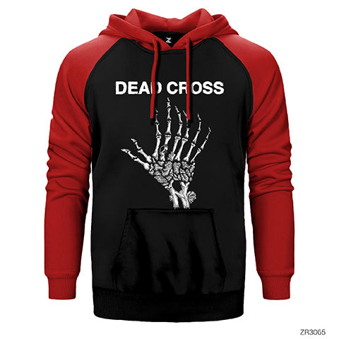 Dead Cross Çift Renk Reglan Kol Sweatshirt / Hoodie