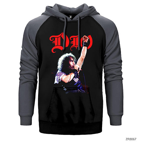 Dio We Rock Çift Renk Reglan Kol Sweatshirt / Hoodie