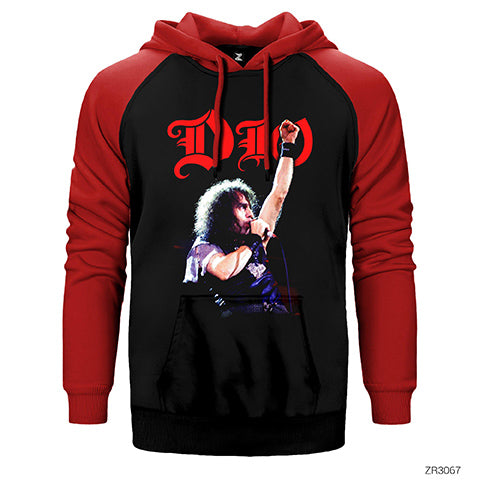 Dio We Rock Çift Renk Reglan Kol Sweatshirt / Hoodie