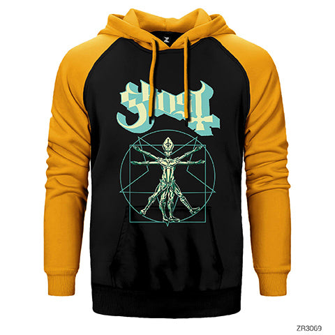 Ghost Zombie Çift Renk Reglan Kol Sweatshirt / Hoodie