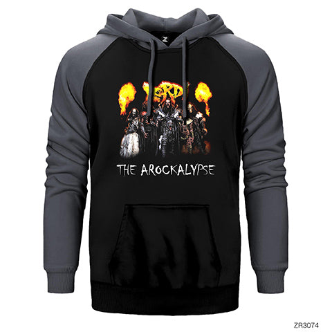 Lordi The Arockalypse Hard Rock Hallelujah Çift Renk Reglan Kol Sweatshirt / Hoodie