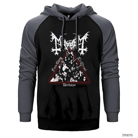 Mayhem from Chaos Çift Renk Reglan Kol Sweatshirt / Hoodie